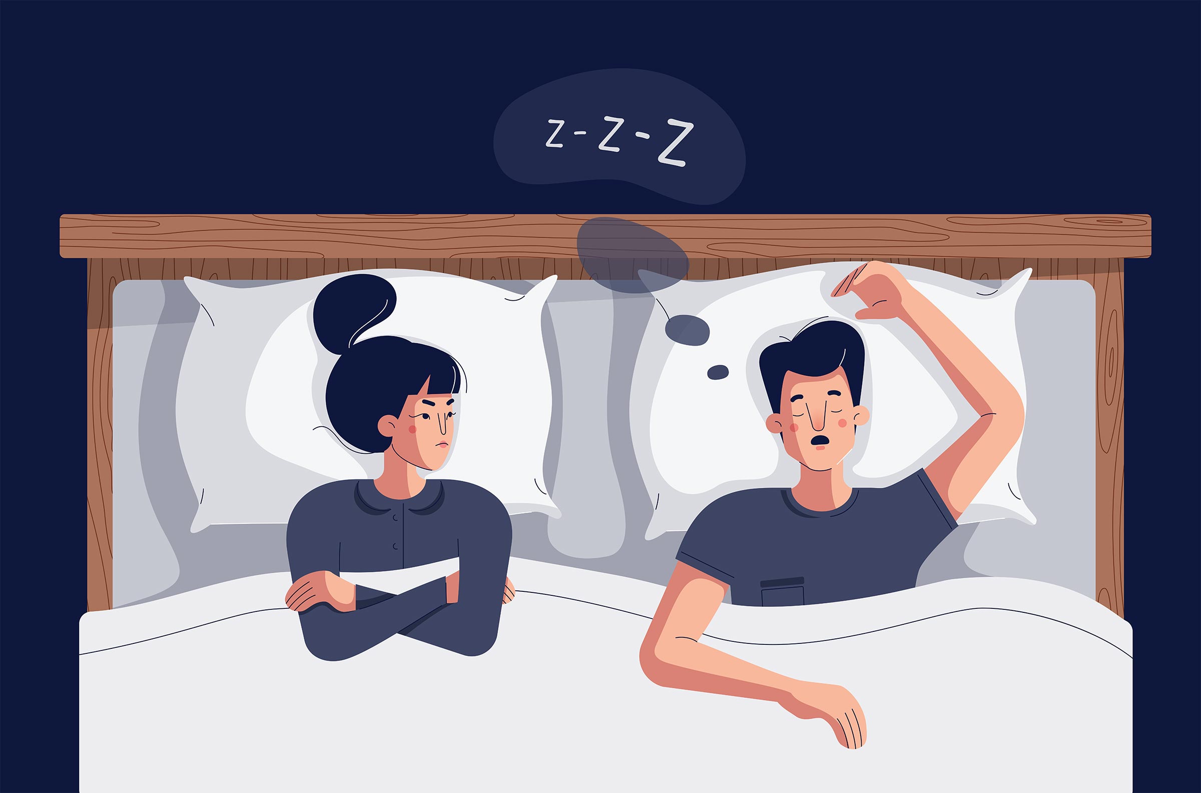 いびきがうるさくて眠れない！いびきがうるさい人と寝る際の対策方法